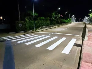 Demutran de Ibirama realiza pintura e realocação de faixa na ponte Osvaldo Tadeu Beltramini