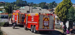 Incêndio em residência mobiliza Corpo de Bombeiros em São Joaquim