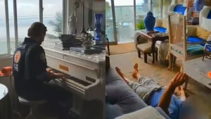 Socorrista toca piano durante atendimento e emociona paciente