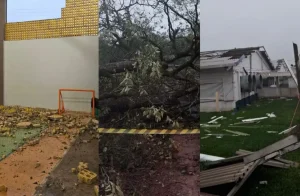 Temporais causam estragos em SC; duas pessoas morreram após serem atingidas por árvores