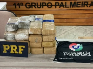Casal de traficantes é preso ao tentar fugir de abordagem da PRF na SC-114