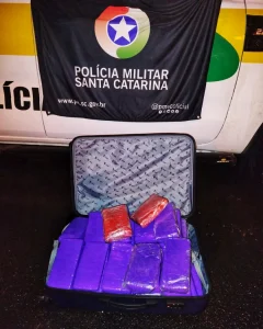 Jovem de 19 anos transportava mais de 20 kg de maconha em ônibus abordado em SC