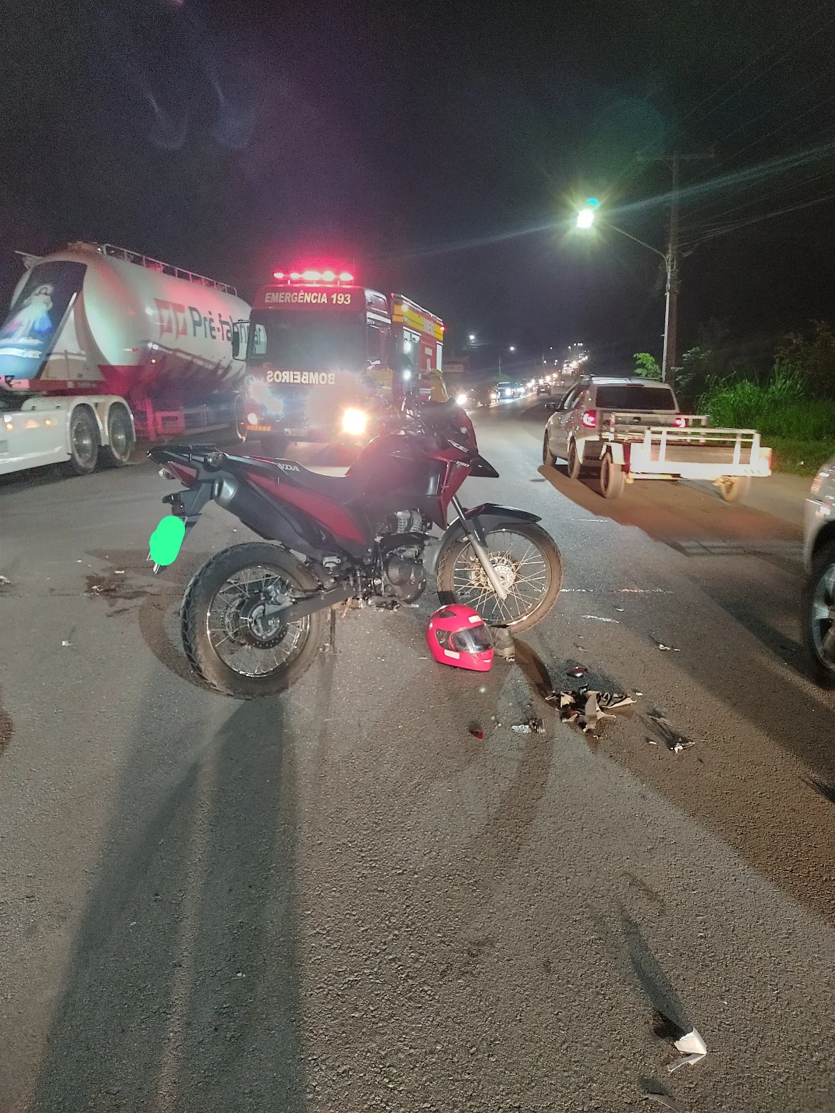 Motociclista tem dedos do pé parcialmente amputados após colisão com carro na SC-350, em Ituporanga