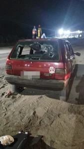 Homem embriagado depreda próprio carro no Cerro Negro em Ituporanga