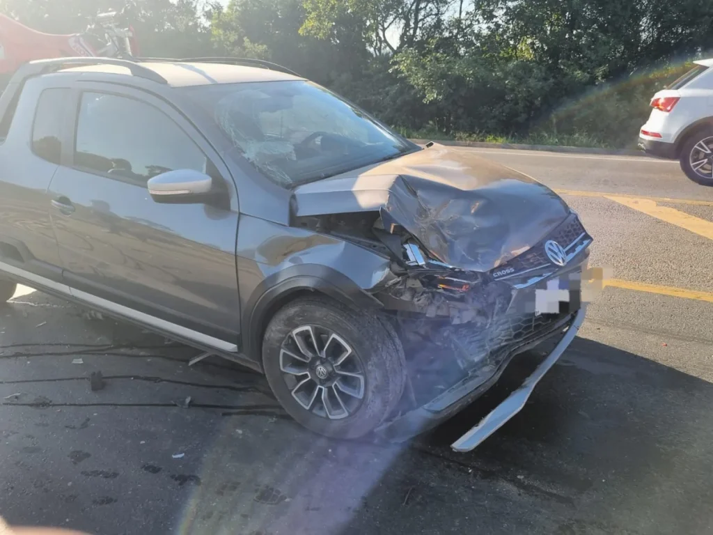 Idosa fica ferida em acidente na BR-470, em Pouso Redondo