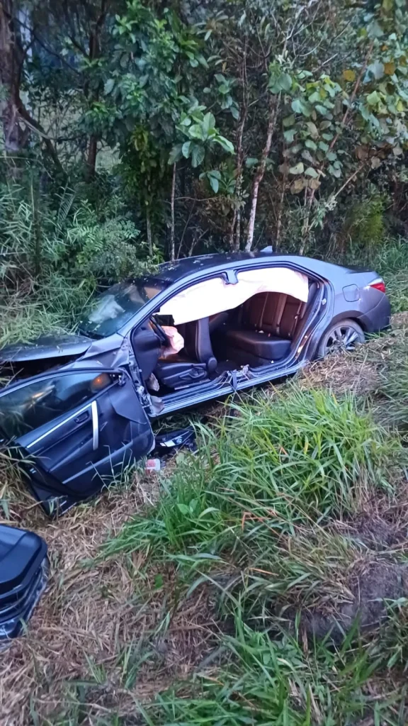 Mulher de 58 anos fica ferida em acidente na SC-350, em Taió