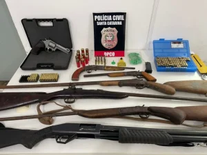 Polícia Civil apreende armas e munições em investigação de comércio ilegal de carne e abigeato na região de São Joaquim