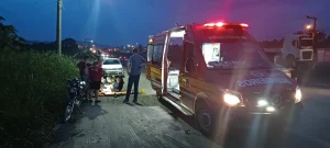 Jovem motociclista de 20 anos fica ferida em acidente, em Ituporanga