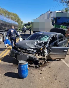 Mulher de 33 anos morre em acidente na SC-480, no Oeste do estado