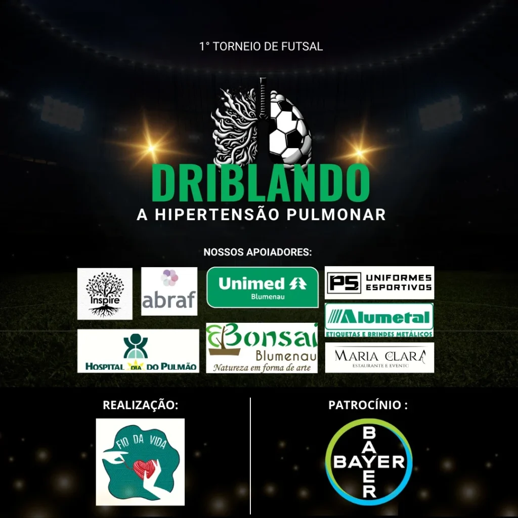 “Driblando a Hipertensão Pulmonar”: torneio de futsal será realizado no sábado, em Blumenau