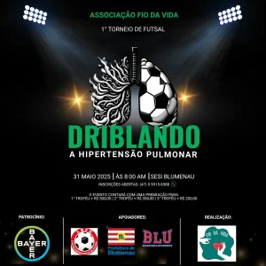 “Driblando a Hipertensão Pulmonar”: torneio de futsal será realizado no sábado, em Blumenau