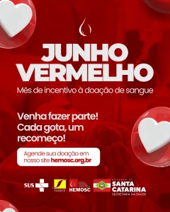 Junho Vermelho: HEMOSC promove ações e homenagens no mês de conscientização da doação de sangue