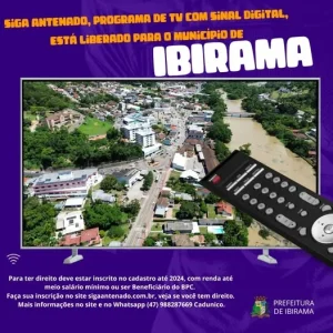Sinal digital liberado em Ibirama!