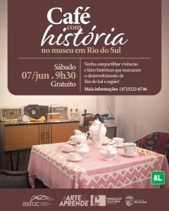 Café com História promove encontro no museu com quem vivenciou o progresso de Rio do Sul
