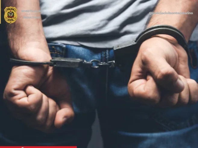 Polícia Civil prende homem em Ituporanga condenado a quase 80 anos de prisão