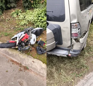 Duas pessoas ficam feridas após acidente entre moto e carro em Ibirama