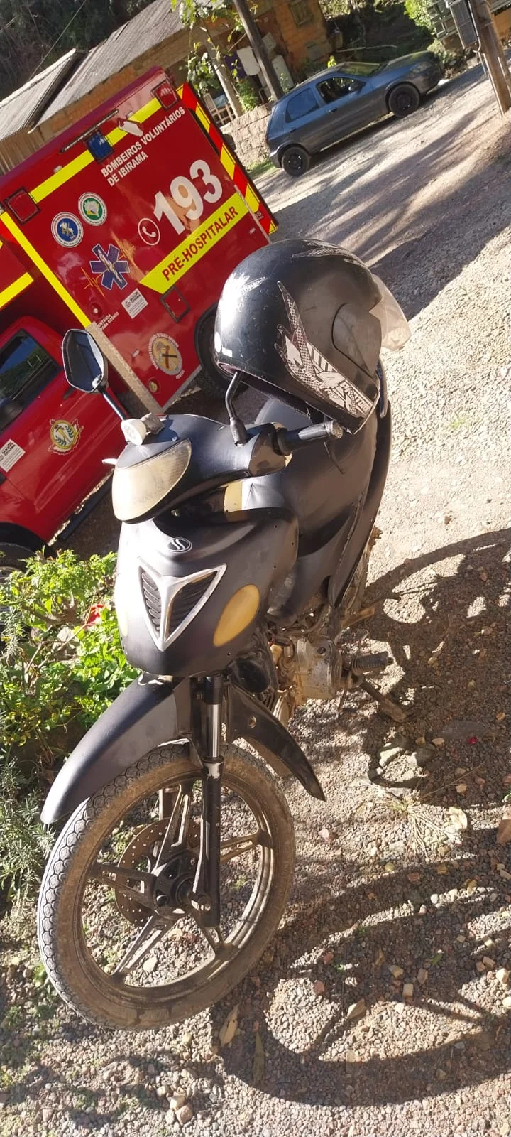Motociclista fica ferido em acidente envolvendo cachorro, em Apiúna
