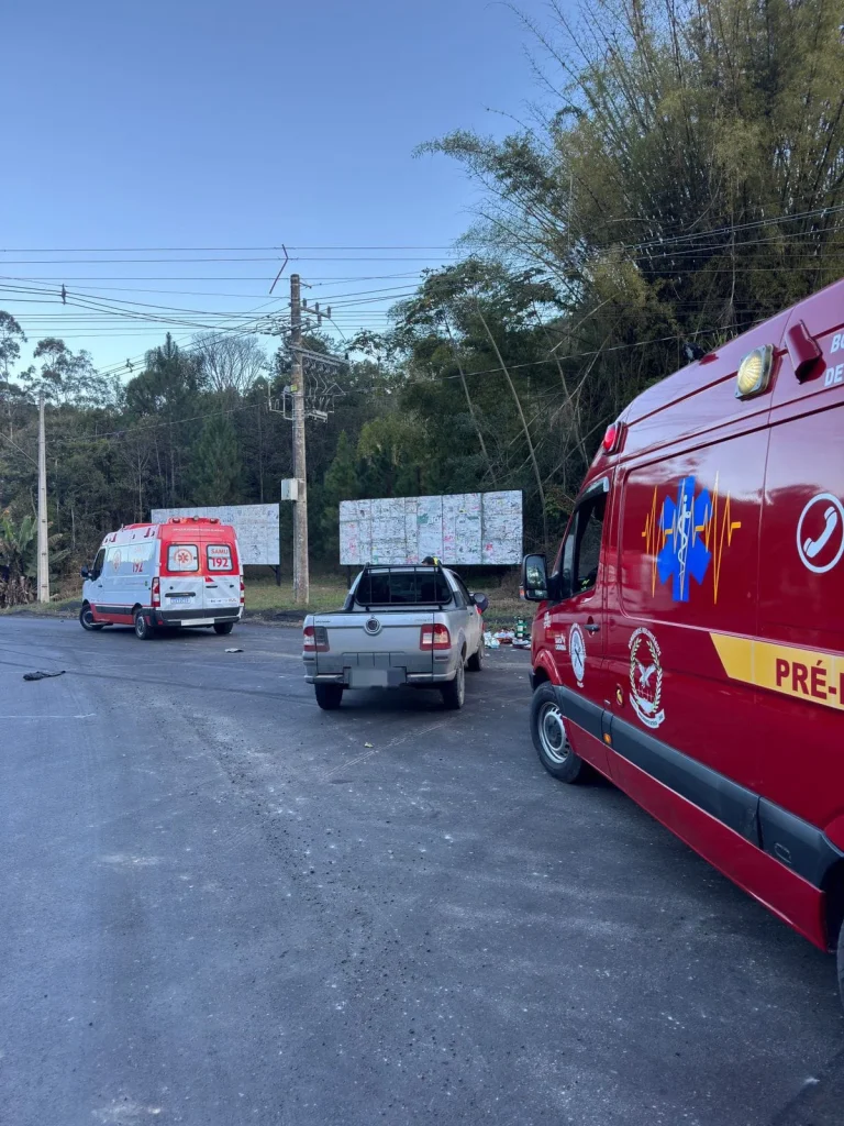 Motociclista fica gravemente ferido e é socorrido de helicóptero após acidente em Dona Emma