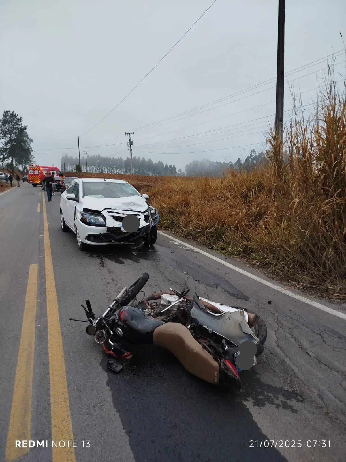 Motociclista tem ferimentos graves após acidente na SC-281, em Agrolândia