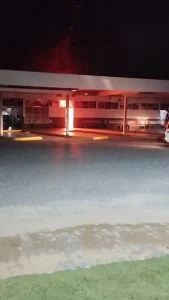 Bombeiros combatem incêndio na rodoviária de Indaial
