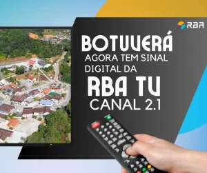 Agora é oficial! Botuverá já conta com o sinal digital da RBA TV no canal 2.1!