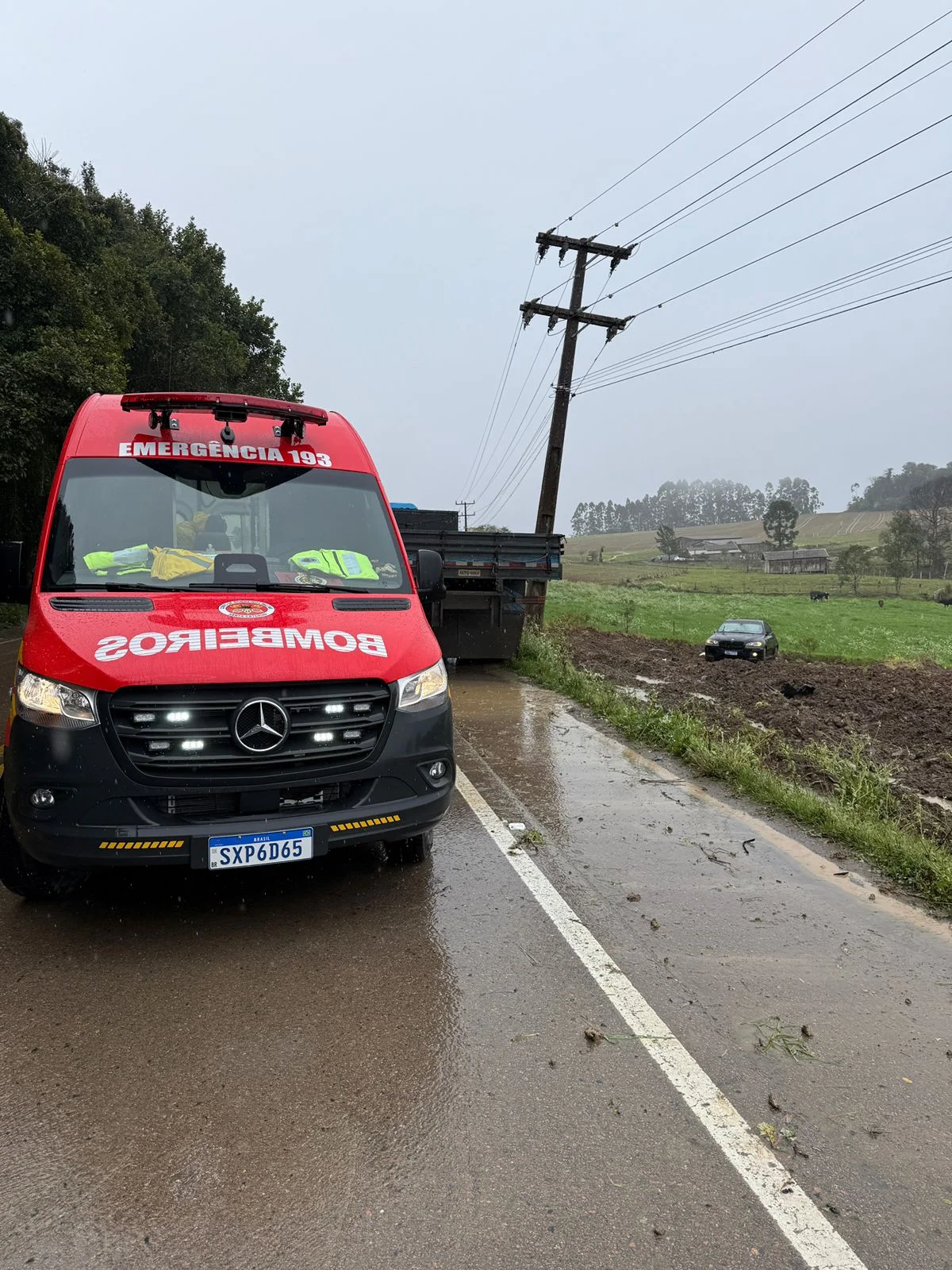 Motorista fica ferido em acidente na SC-110, na Bela Vista, em Ituporanga