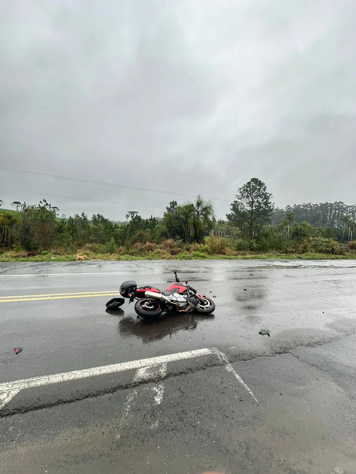 Homem De 53 Anos Sofre Graves Ferimentos Em Colisão Entre Carro E Moto Na Br 470, Em Pouso Redondo (3)