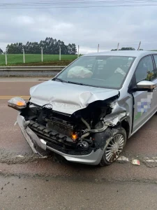 Gestante fica ferida em saída de pista na SC-110 em Ituporanga