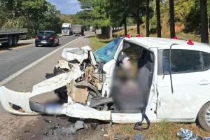 Duas pessoas morrem em acidente na BR-280, em SC; as vítimas tinham 72 e 30 anos de idade