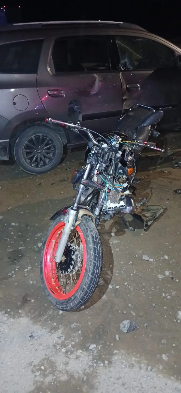 Motociclista fica ferido em acidente na SC-110, em Rodeio