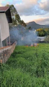 Morador é autuado após incêndio em vegetação no bairro Taboão, em Rio do Sul