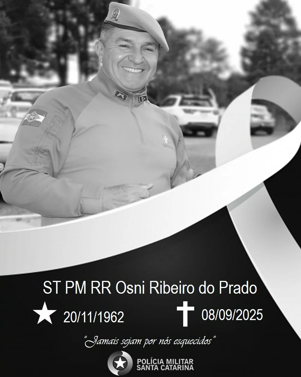 Morre subtenente da reserva remunerada da PM de Curitibanos, conhecido por esculturas marcantes