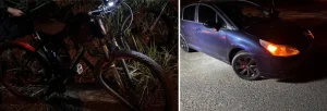 Ciclista fica ferido em acidente com carro na rodovia entre Ibirama e Presidente Getúlio