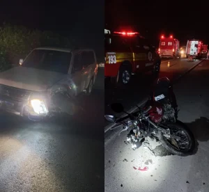 Motociclista fica ferido em acidente na BR-470 em Rio do Sul
