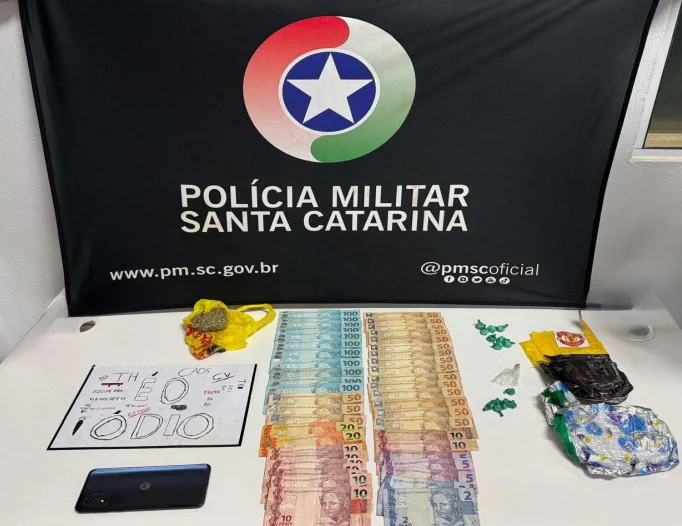 Casal é preso em Rio do Sul por tráfico e associação para o tráfico de drogas