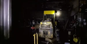 Incêndio atinge oficina mecânica em Ibirama; moradores conseguiram conter as chamas