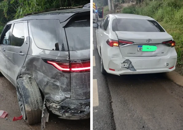 Colisão envolvendo quatro veículos é registrada na BR-470, em Apiúna