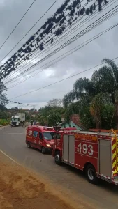 Rua Traugot Muller é interditada após queda de poste em Presidente Getúlio