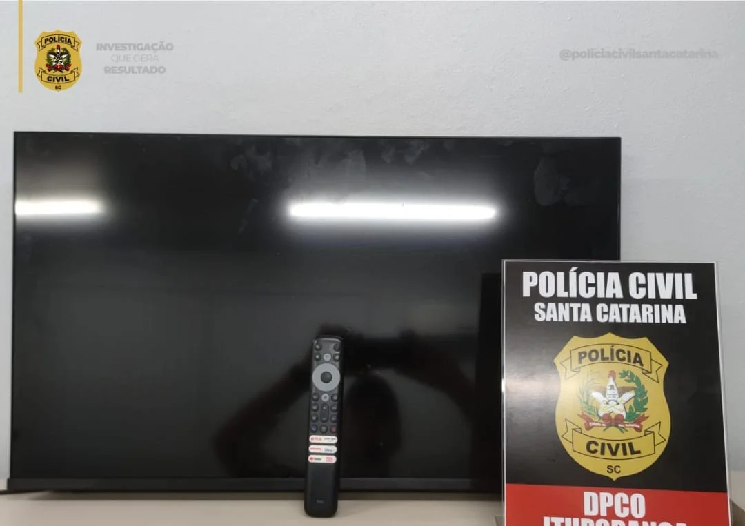Polícia Civil de Ituporanga recupera TV furtada poucas horas após o crime