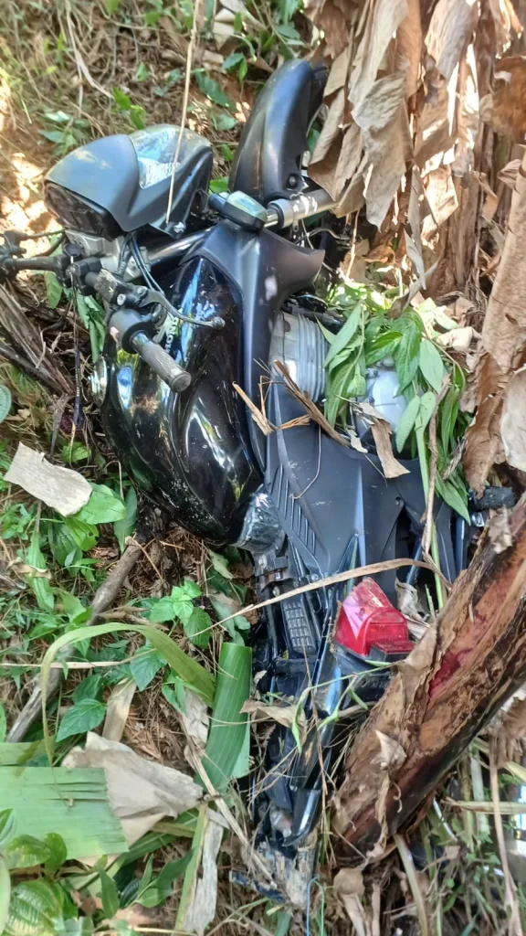 Pai e filha ficam feridos após queda de motocicleta na SC-350, em Taió