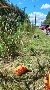 Pai e filha ficam feridos após queda de motocicleta na SC-350, em Taió