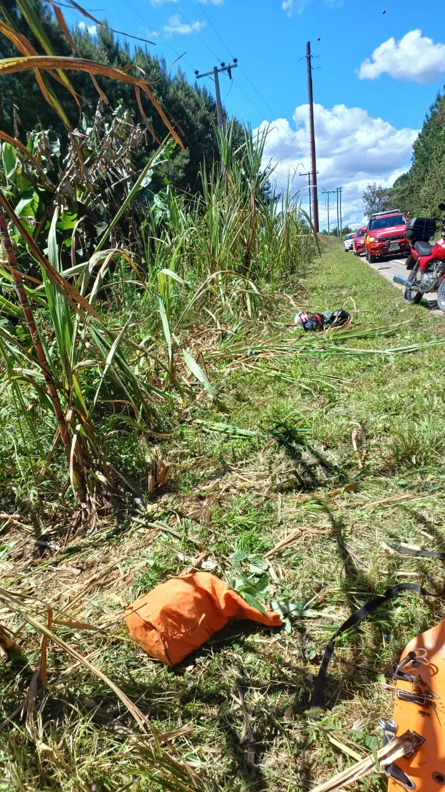 Pai e filha ficam feridos após queda de motocicleta na SC-350, em Taió