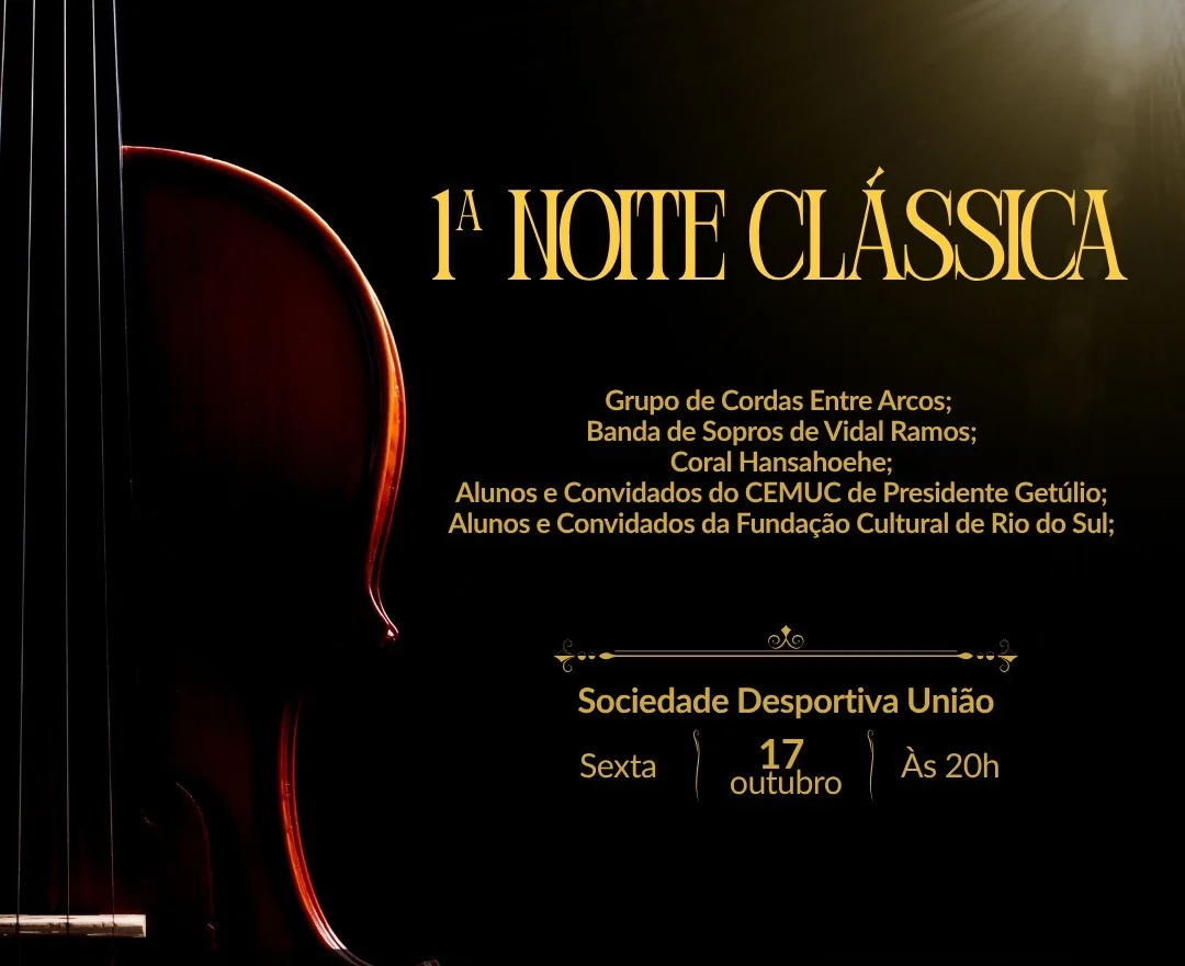 Ibirama promove a 1ª Noite Clássica em homenagem à música e ao talento local