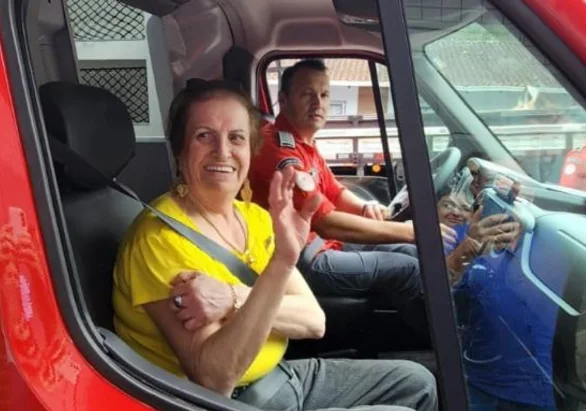 Moradora doa ambulância de R$ 328 mil para bombeiros voluntários em SC
