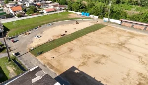 Novo gramado do Estádio Alfredão começa a ser plantado