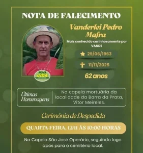 Identificado homem que morreu em grave acidente em Vitor Meireles