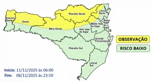 Temporais isolados na quarta-feira (12)