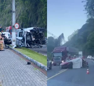 Tragédia na BR-470 em Apiúna: acidente com quatro veículos deixa três mortos