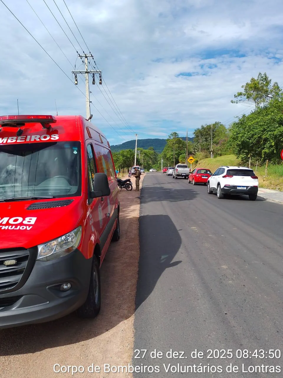 Motociclista de 27 anos fica ferido após colidir com animal em Lontras