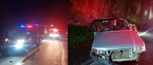 Duas pessoas ficam feridas em acidente na BR-470 em Ibirama